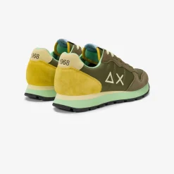 Sale Sneaker Tom Multicolor in nylone e suede verde militare Uomo Scarpe|Uomo