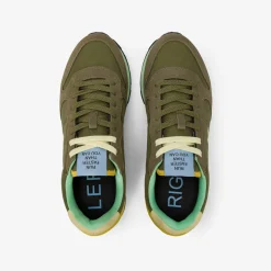 Sale Sneaker Tom Multicolor in nylone e suede verde militare Uomo Scarpe|Uomo