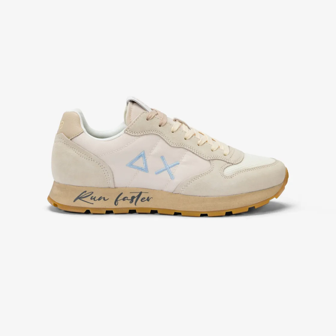 Fashion Sneaker Tom Vintage in nylon e suede bianco panna Uomo Scarpe|Uomo