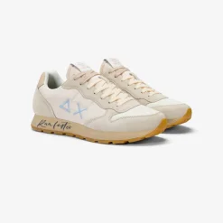 Fashion Sneaker Tom Vintage in nylon e suede bianco panna Uomo Scarpe|Uomo