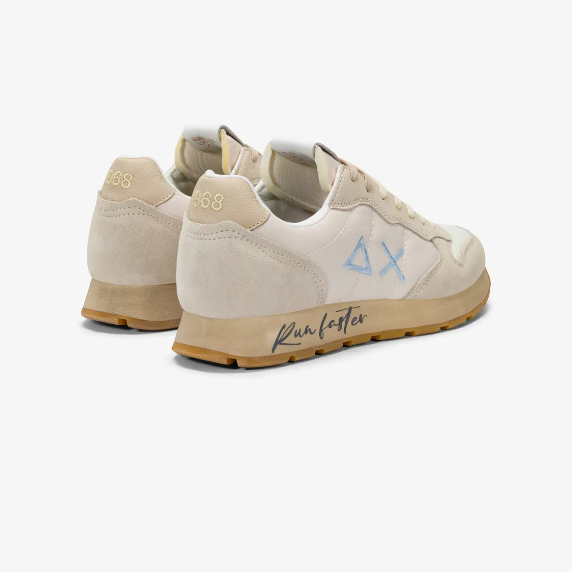 Fashion Sneaker Tom Vintage in nylon e suede bianco panna Uomo Scarpe|Uomo