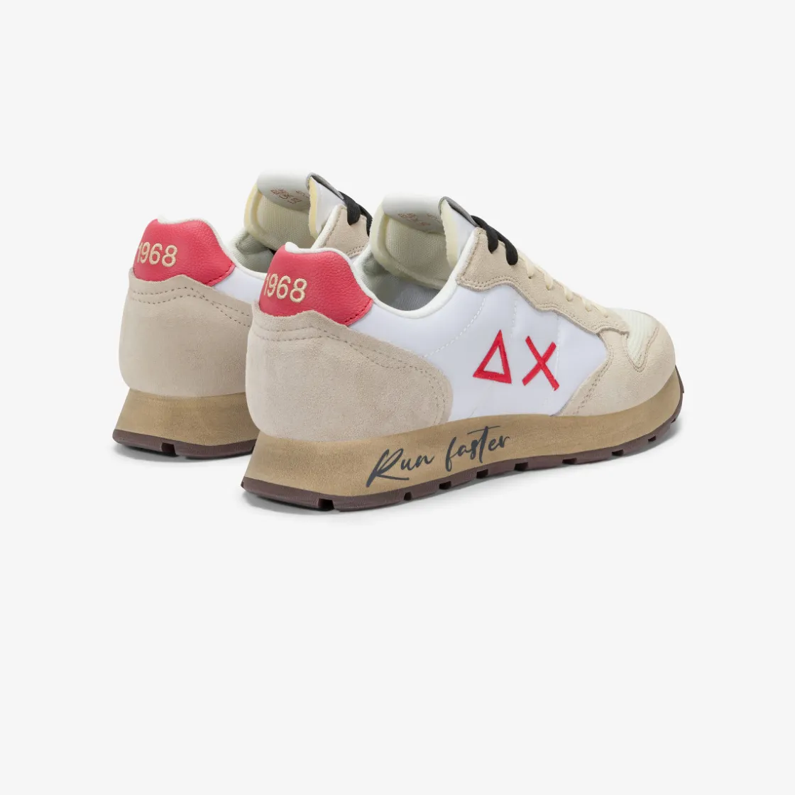 Sale Sneaker Tom Vintage in nylon e suede bianco panna e rosso Uomo Scarpe|Uomo