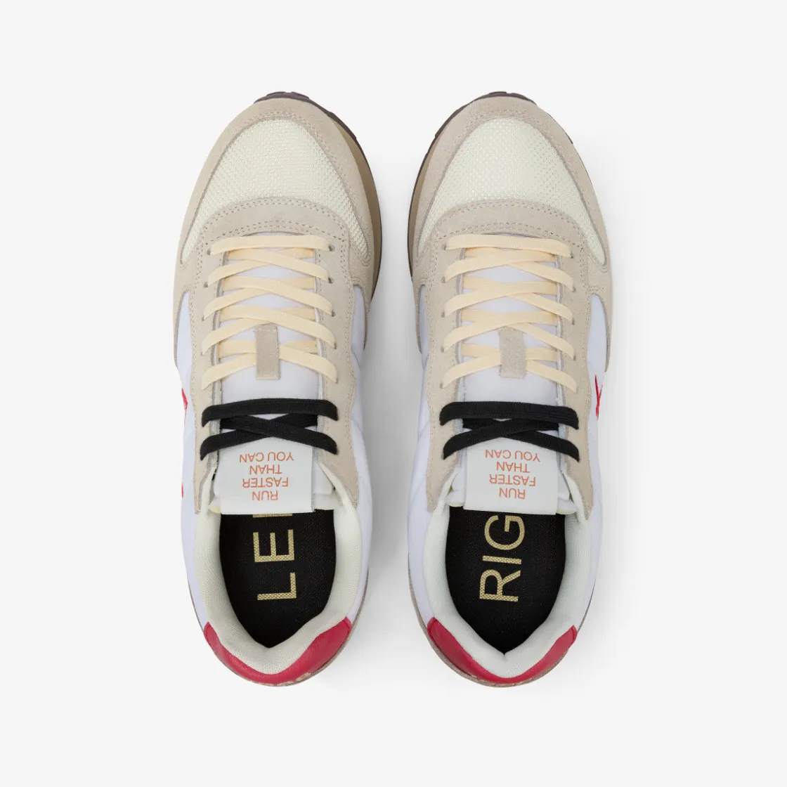 Sale Sneaker Tom Vintage in nylon e suede bianco panna e rosso Uomo Scarpe|Uomo