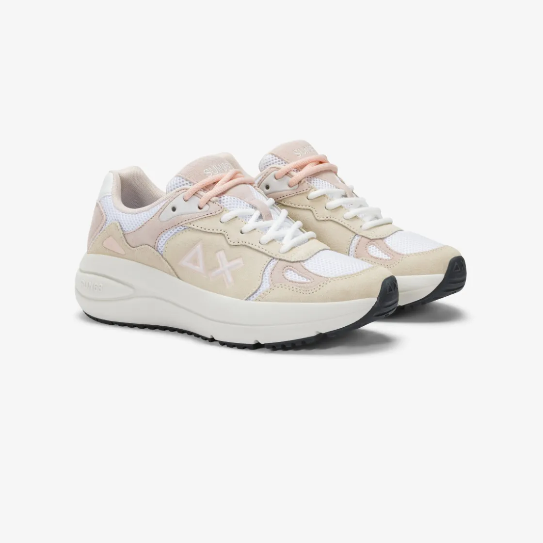 Sale Sneaker Venus in suede e mesh bianco panna Donna Scarpe|Donna
