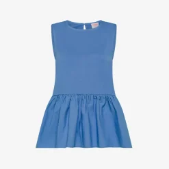 New Top in cotone avio Donna T-Shirts