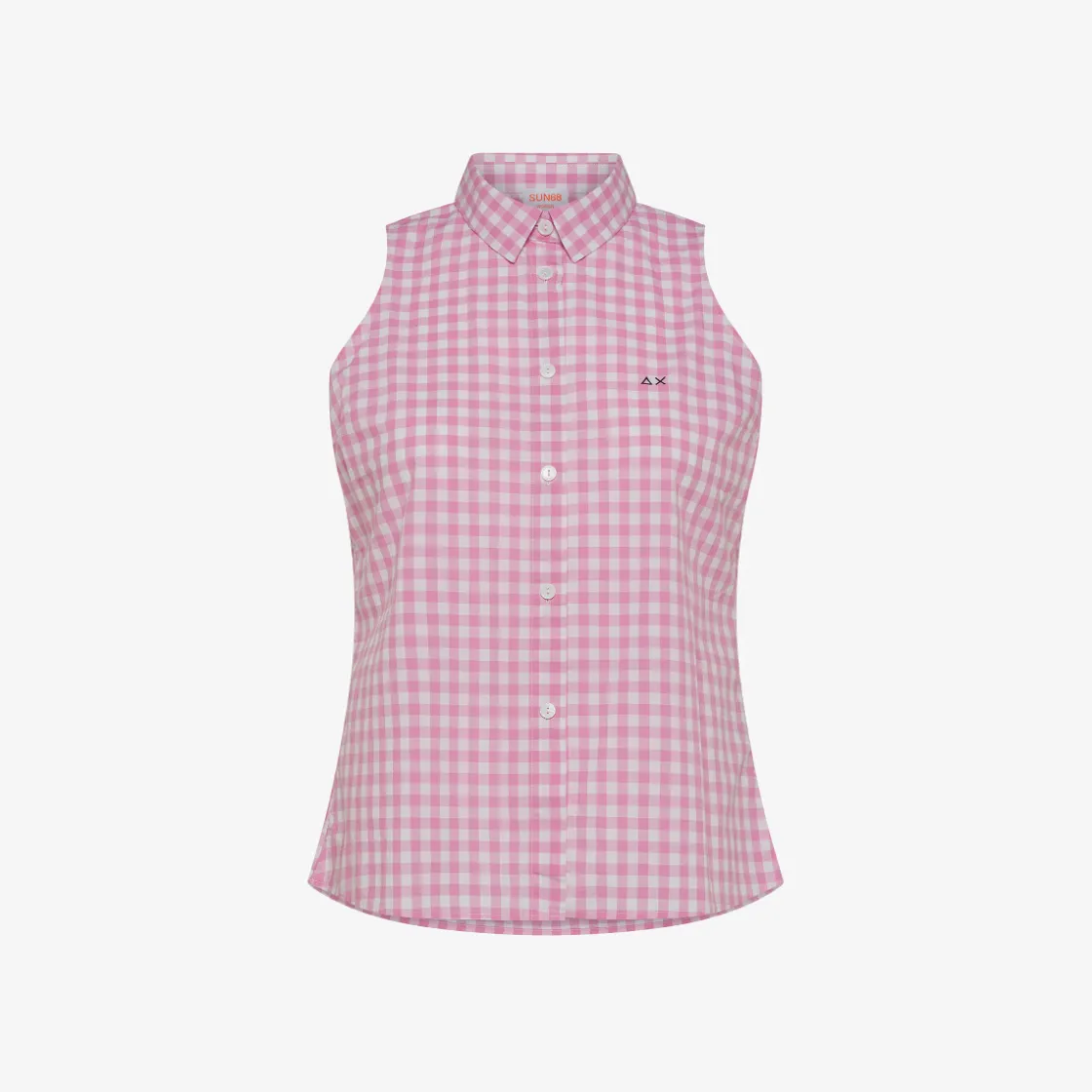 Best Top in cotone check fucsia e bianco Donna Camicie