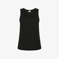 Discount Top in cotone nero Donna T-Shirts