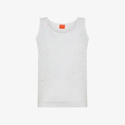 New Top in cotone Sangallo bianco Donna T-Shirts