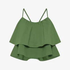 Hot Top in cotone verde salvia Donna T-Shirts