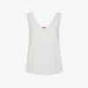 Best Top in jersey di cotone bianco panna Donna Beachwear Donna