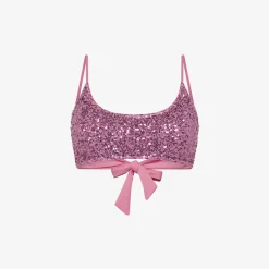 Fashion Top mare con paillettes fucsia Donna Costumi Donna