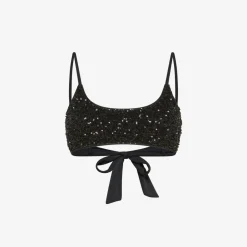 Outlet Top mare con paillettes nero Donna Costumi Donna