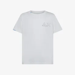 New T-shirt bianco panna con lavaggio vintage Bambino T-Shirts