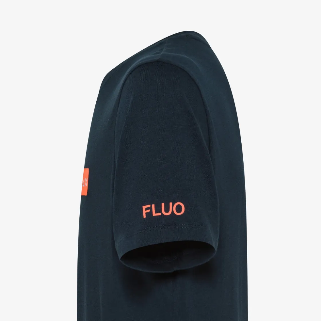 Clearance T-shirt blu navy con patch fluo Uomo T-Shirts