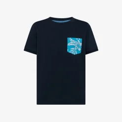 Sale T-shirt blu navy con stampa floreale Bambino T-Shirts