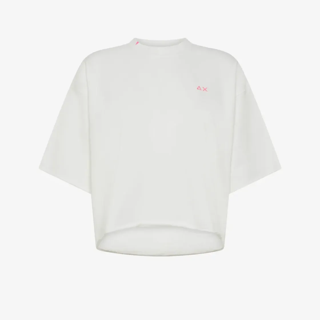 New T-shirt cropped in felpa bianca panna Donna Felpe|Beachwear Donna