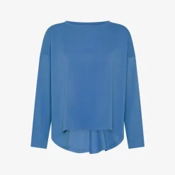 Outlet T-shirt in cotone avio Donna T-Shirts