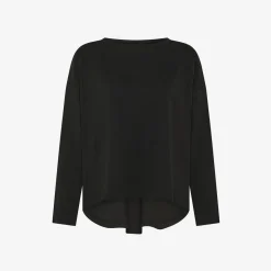 Fashion T-shirt in cotone nero Donna T-Shirts