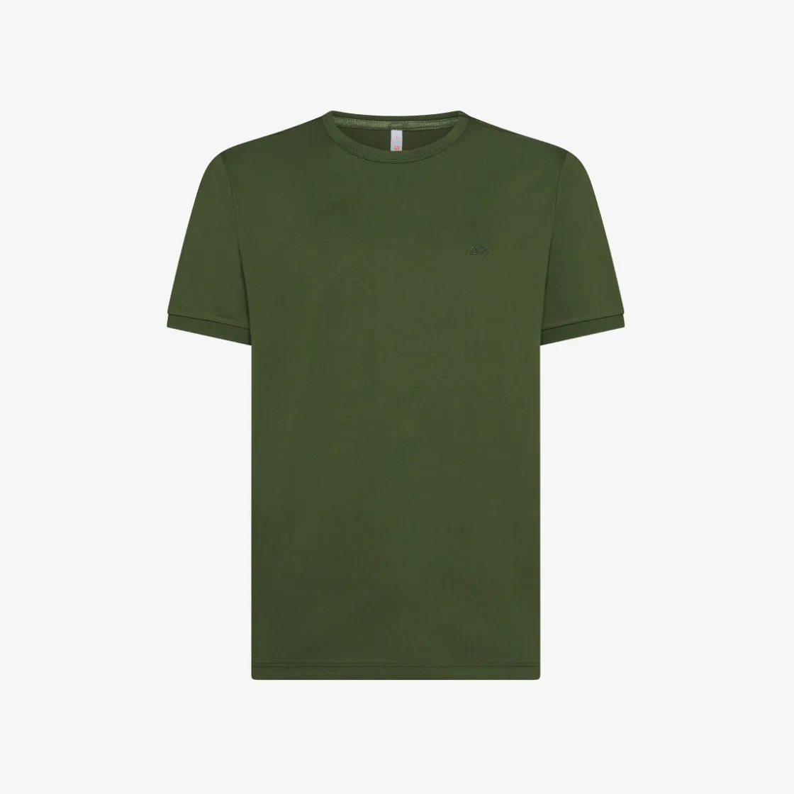 Sale T-shirt in cotone verde scuro con logo ricamato Uomo T-Shirts