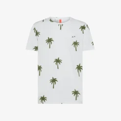 Fashion T-shirt in jersey di cotone bianco Uomo Beachwear Uomo