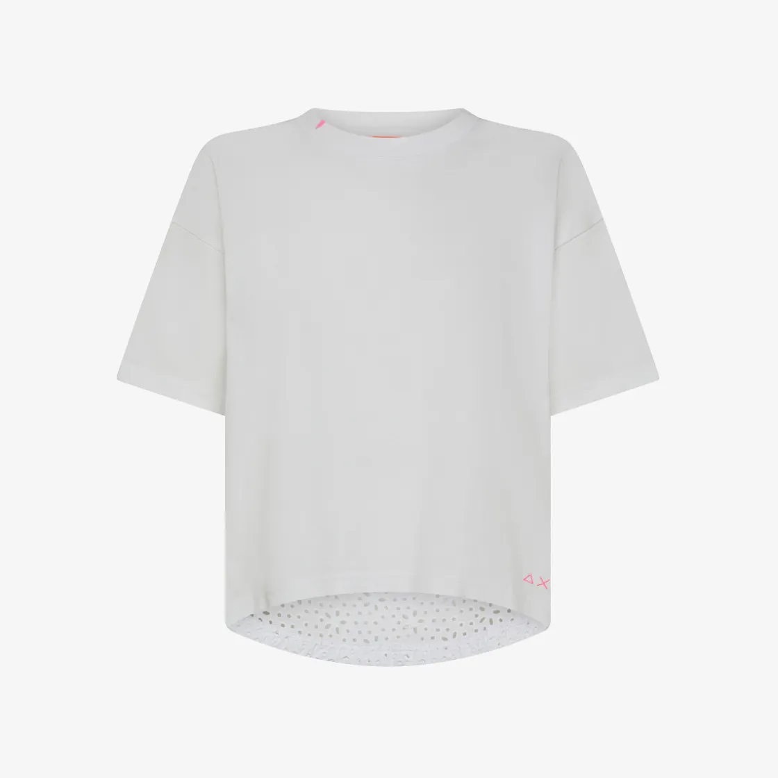 New T-shirt in jersey di cotone bianco Donna T-Shirts|Beachwear Donna