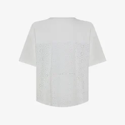 New T-shirt in jersey di cotone bianco Donna T-Shirts|Beachwear Donna