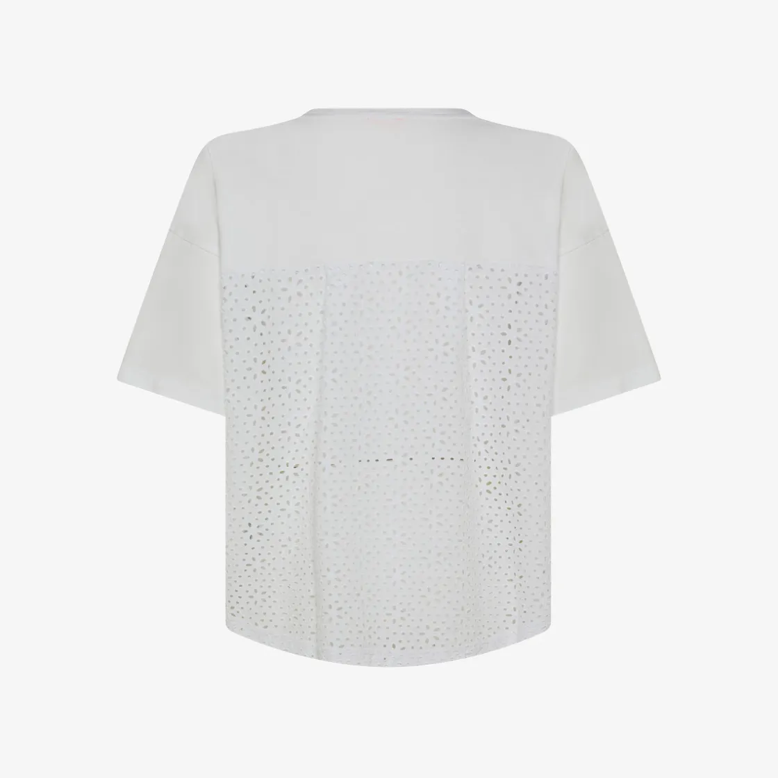 New T-shirt in jersey di cotone bianco Donna T-Shirts|Beachwear Donna