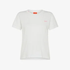 Best T-shirt in jersey di cotone bianco panna Donna T-Shirts|Beachwear Donna