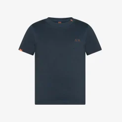 Clearance T-shirt in jersey di cotone blu navy Bambino T-Shirts|Beachwear Bimbo