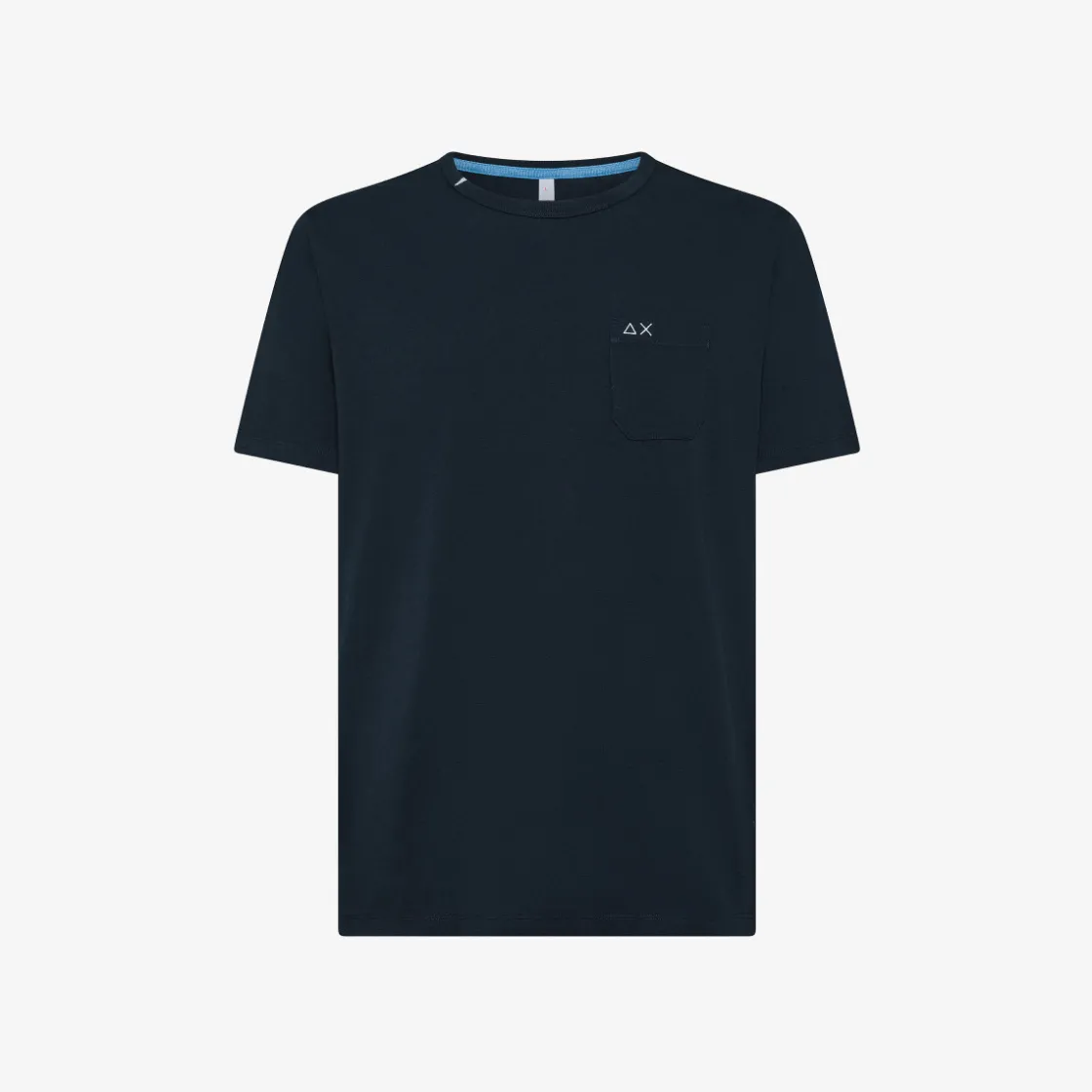 Outlet T-shirt in jersey di cotone blu navy con taschino Uomo T-Shirts