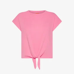 Outlet T-shirt in jersey di cotone fucsia fluo Donna Beachwear Donna
