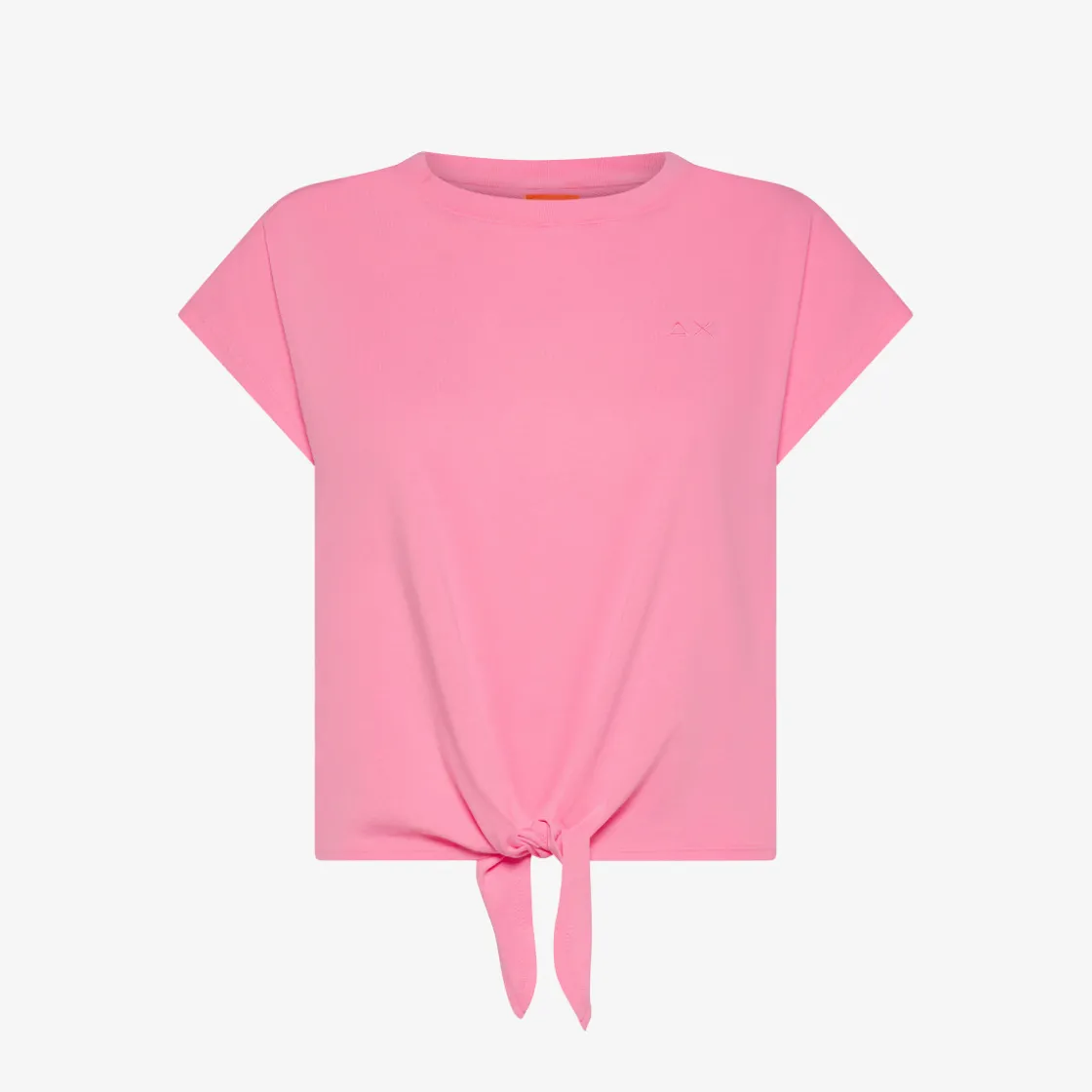 Outlet T-shirt in jersey di cotone fucsia fluo Donna Beachwear Donna
