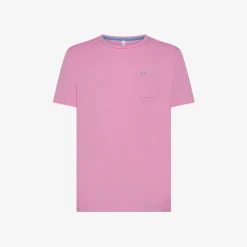 Hot T-shirt in jersey di cotone geranio con taschino Uomo T-Shirts