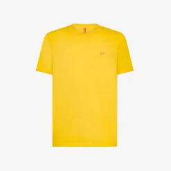 Best T-shirt in jersey di cotone giallo Uomo Beachwear Uomo