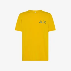 Sale T-shirt in jersey di cotone giallo Uomo T-Shirts