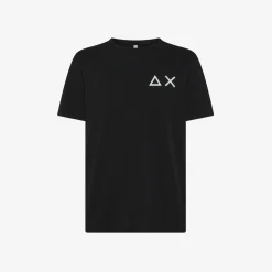New T-shirt in jersey di cotone nero Uomo T-Shirts