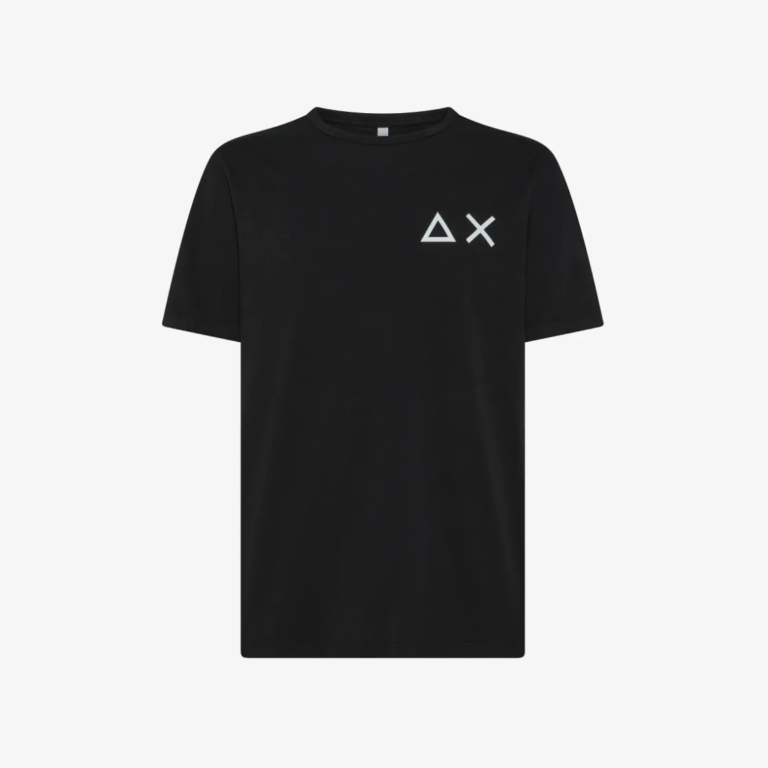 New T-shirt in jersey di cotone nero Uomo T-Shirts