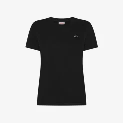 Best T-shirt in jersey di cotone nero Donna T-Shirts