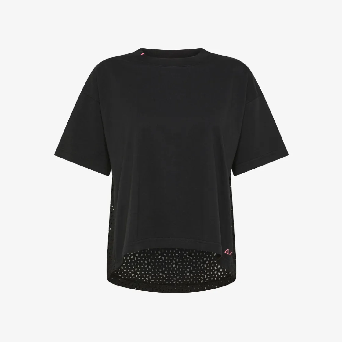 New T-shirt in jersey di cotone nero Donna T-Shirts|Beachwear Donna
