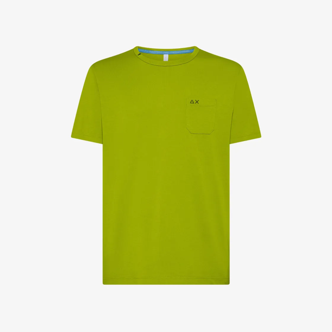 Discount T-shirt in jersey di cotone verde oliva con taschino Uomo T-Shirts