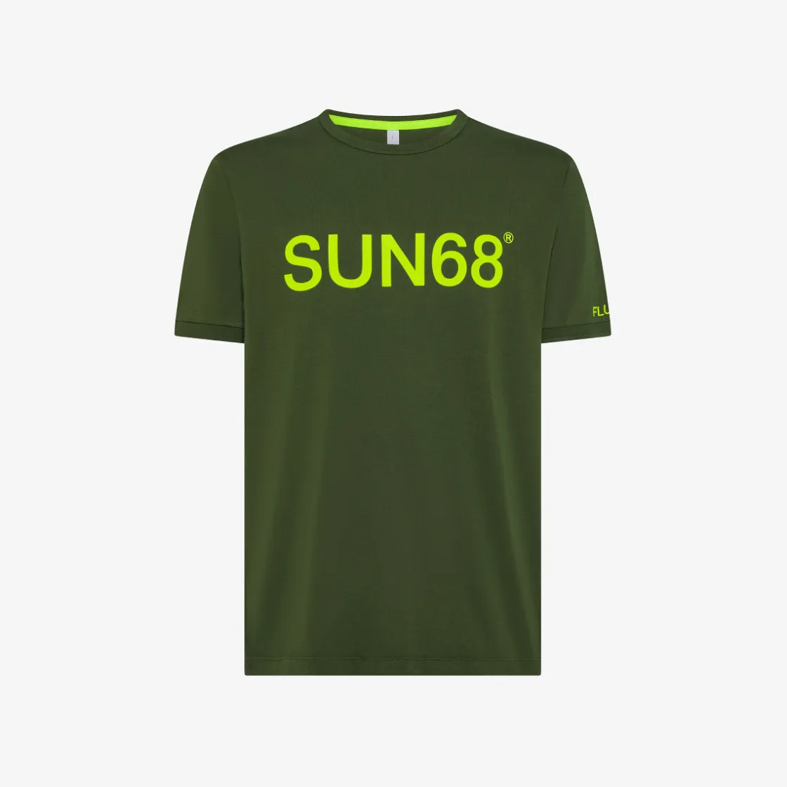 Sale T-shirt in jersey di cotone verde scuro Uomo T-Shirts