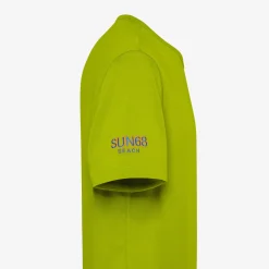 New T-shirt in jersey di cotone verde oliva Uomo T-Shirts|Beachwear Uomo
