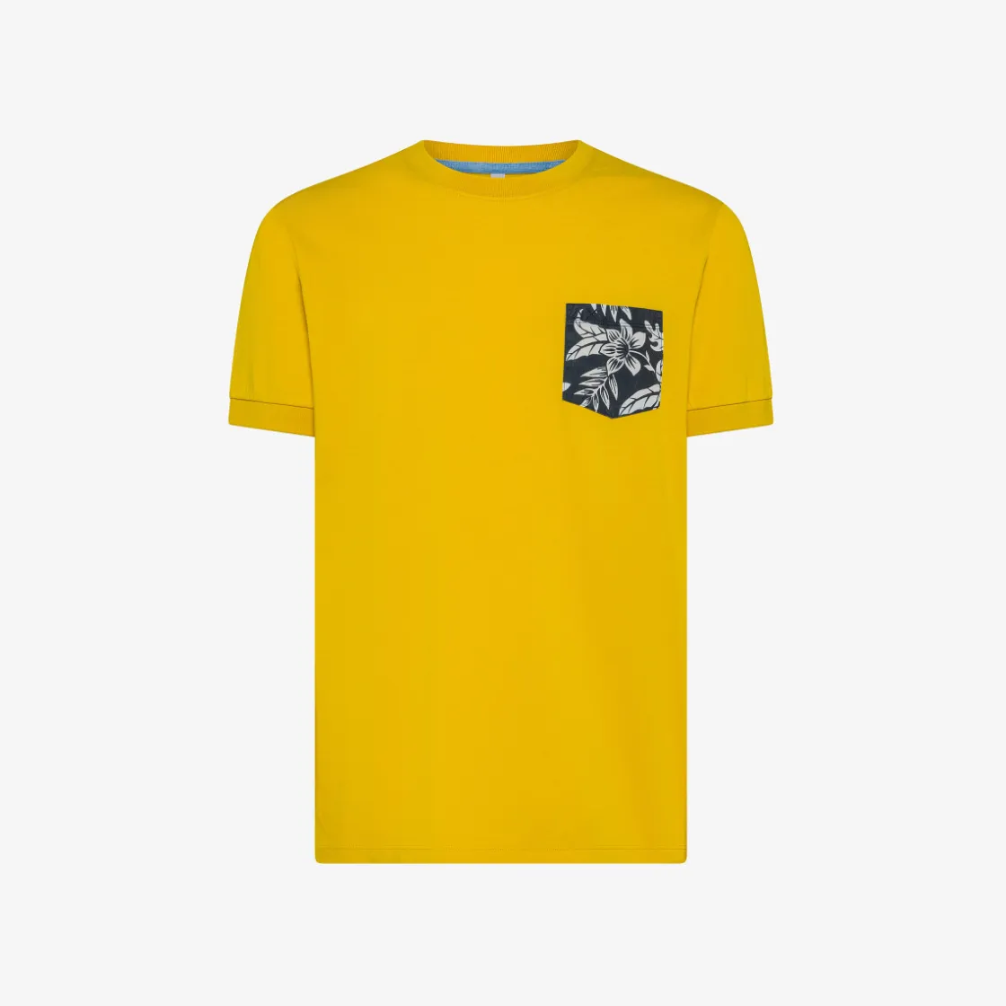 Clearance T-shirt in jersey giallo con taschino stampato Uomo T-Shirts