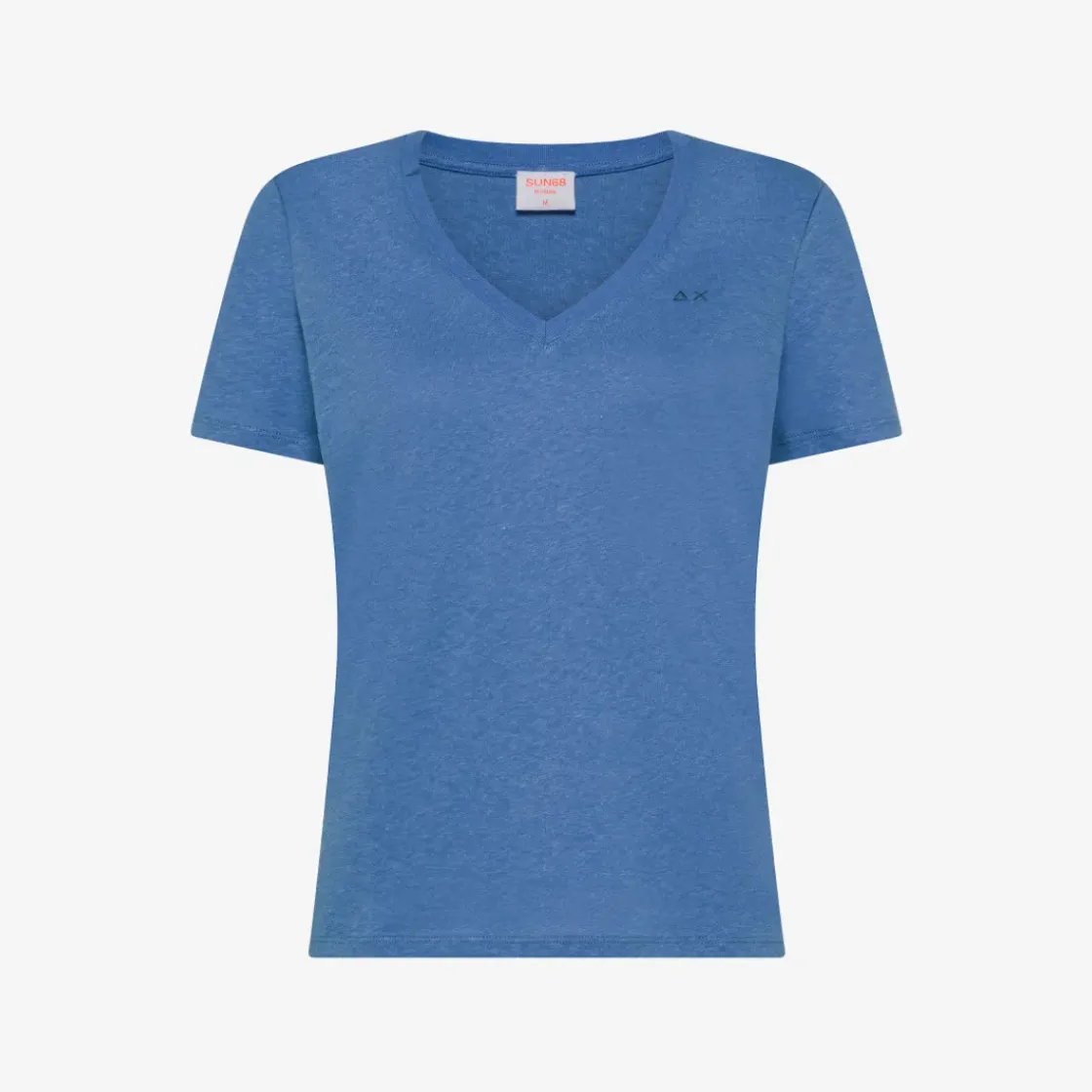 Clearance T-shirt in lino e cotone avio Donna T-Shirts