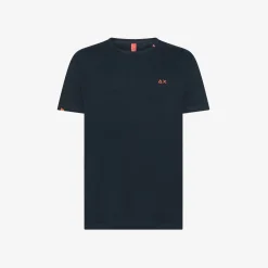 Best T-shirt in lino e cotone blu navy Uomo Beachwear Uomo