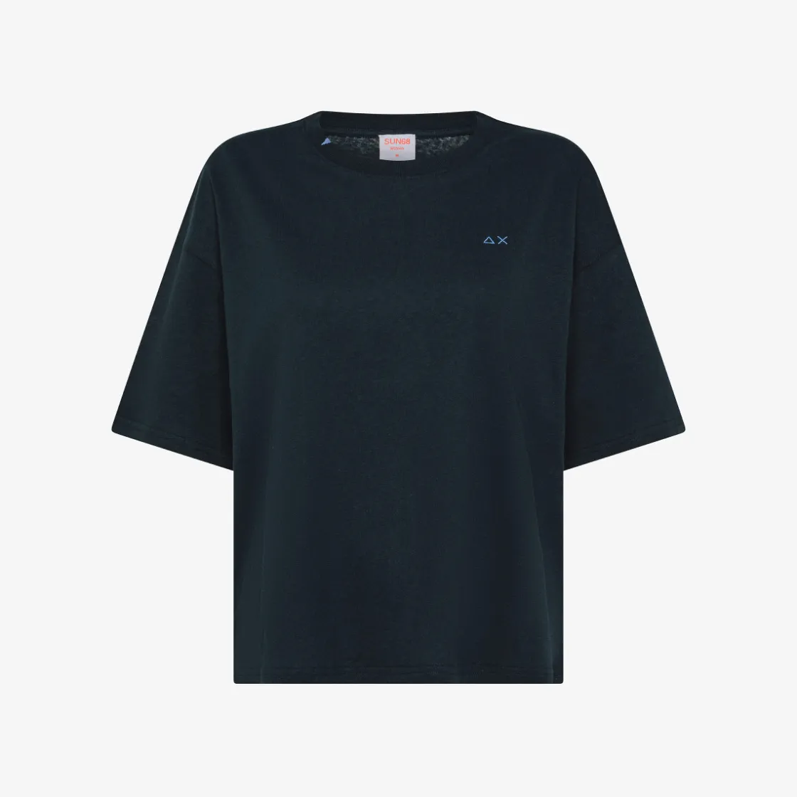 Discount T-shirt in lino e cotone blu navy Donna T-Shirts