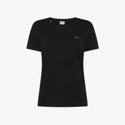 Best T-shirt in lino e cotone nero Donna T-Shirts
