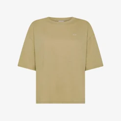 Hot T-shirt in lino e cotone sabbia Donna T-Shirts