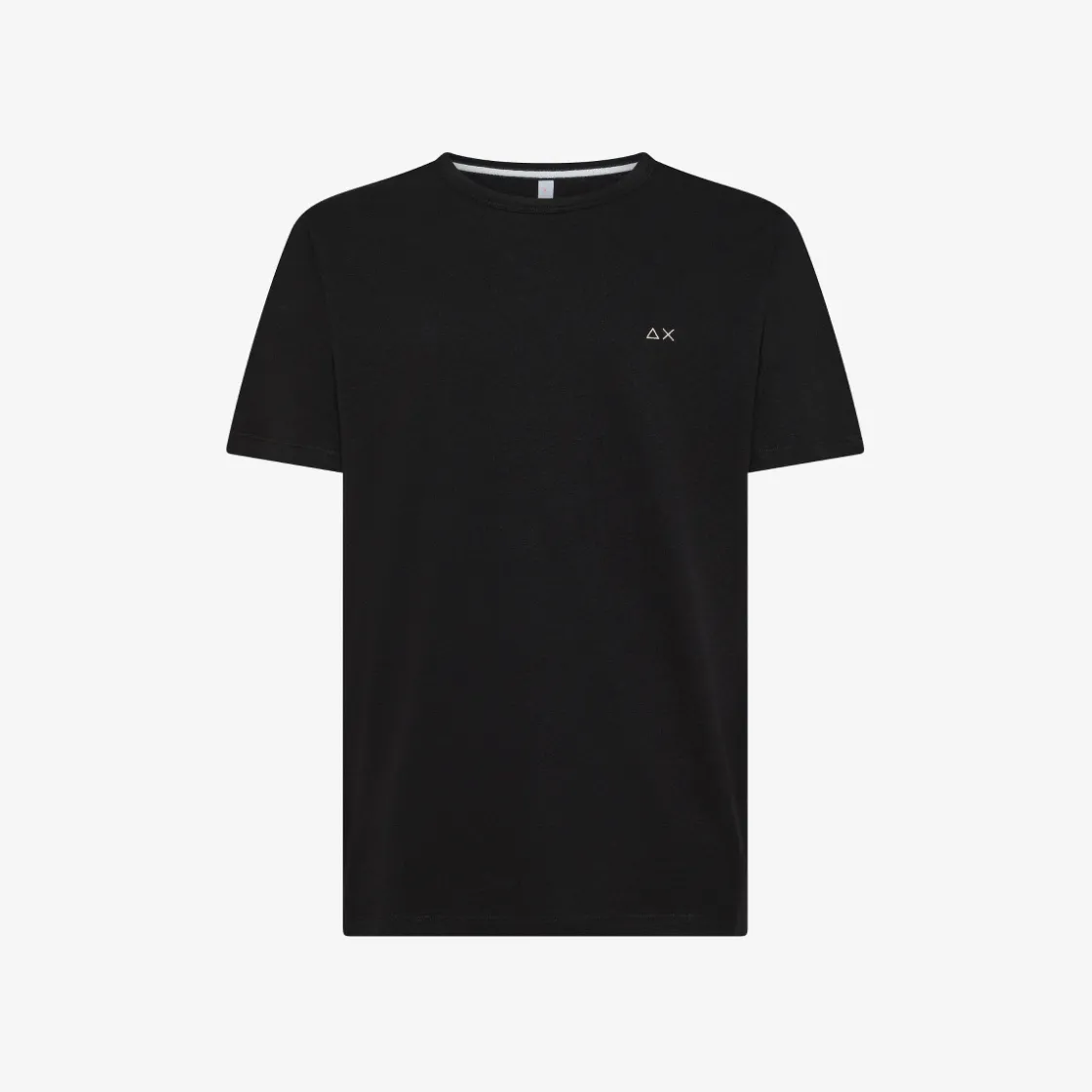 Sale T-shirt in lino nero con logo ricamato Uomo T-Shirts
