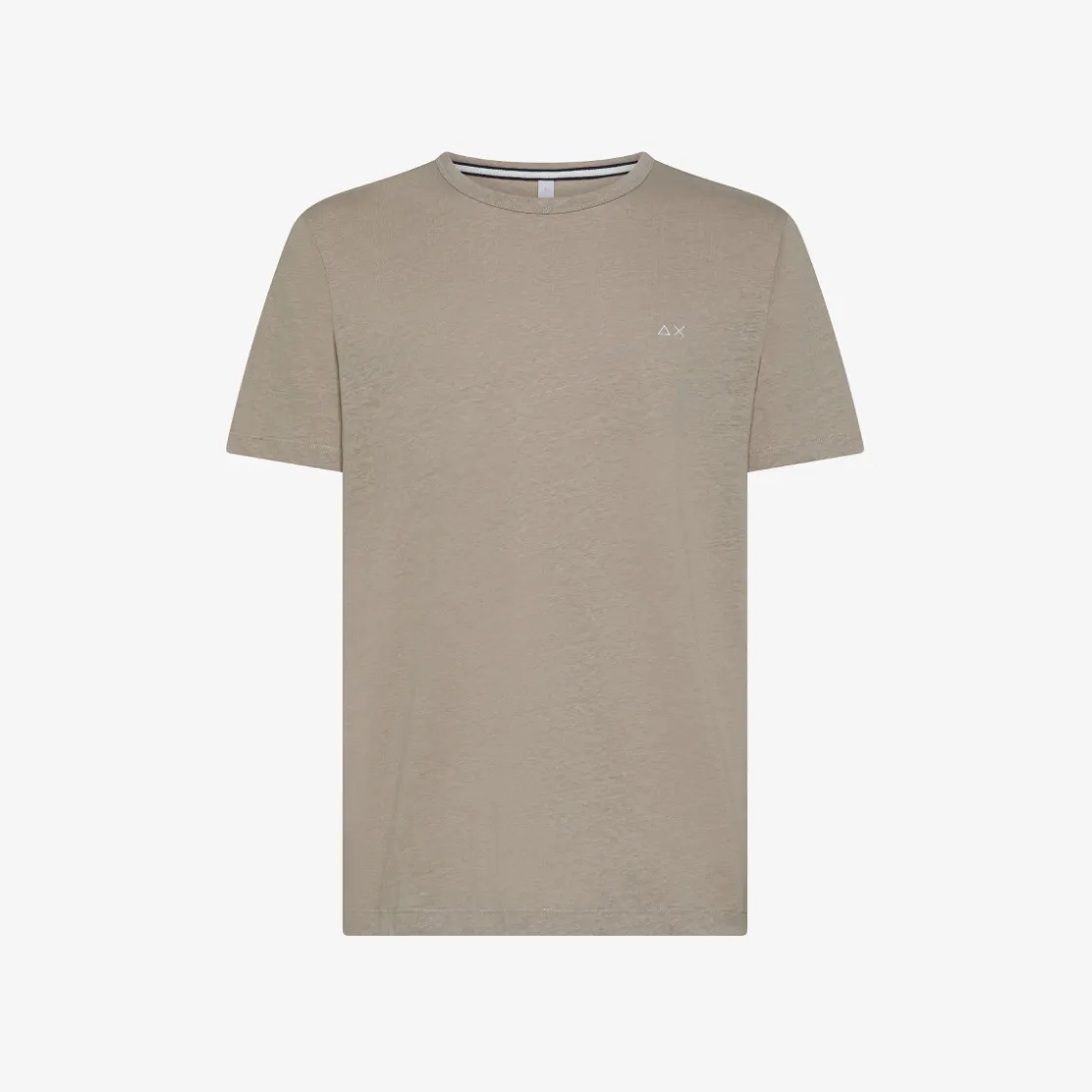 Outlet T-shirt in lino stone con logo ricamato Uomo T-Shirts
